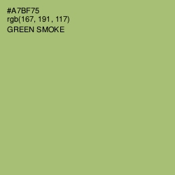 #A7BF75 - Green Smoke Color Image
